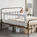 Miniatyrbillede 2 af 2: Sengegelænder, Justerbar Højde, Foldbart Design,GRÅ
