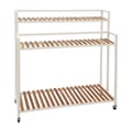Miniatyrbillede 2 af 2: Plantebord, 3-lags design, flytbart med hjul,HVID