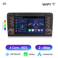 Pikkukuva 2 / 2: Carplay, 7-tuumainen näyttö, Android Auto ja CarPlay, yhteensopivuus Audi A3 8P S3 2003-2012 kanssa,V1 (2G 64G)