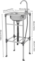 Pikkukuva 2 / 2: Keittiöallas, ruostumaton teräs, itsenäinen muotoilu,Hopea