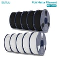 Miniatyrbillede 2 af 2: 3D-printer filament, miljøvenlig PLA, 10 kg forsyning,Sort Hvid