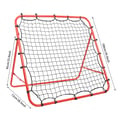 Miniatyrbillede 2 af 2: Fodbold Rebound Net, Holdbar Konstruktion, Justerbare Vinkler,Rød