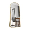 Miniatyrbillede 2 af 2: Helkropsspejl, hærdet glas, aluminiumslegeringsramme, 180×80cm,Guld