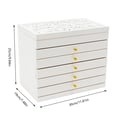 Miniatyrbillede 2 af 2: Smykkeorganizer, Seks lag, Pladsbesparende design,Hvid med spejl