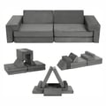 Miniatyrbillede 2 af 2: Modulær Børnesofa, Blødt Skum, Alsidige Konfigurationer,Grå