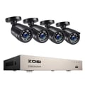Pikkukuva 2 / 2: CCTV-järjestelmä, 8-kanavainen, 1080P-resoluutio, 8-kanavainen DVR x 4 kameraa, 1T