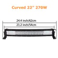 Miniatyrbild 2 av 2: LED-ljusramp, böjd design, offroad-kapacitet, , 22inch 270w no wire