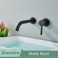 Miniatyrbild 2 av 2: Basinblandare, Väggmonterad, Modern Design,Matt svart