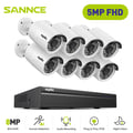 Miniatyrbillede 2 af 2: Videoovervågningssystem, 8-kanals indgang, 4K HDMI-udgang,2T, I51FQ08