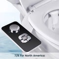 Miniatyrbillede 2 af 2: Bidet Toilet Seat Attachment, Dobbelt Dyse, Selvrenser Funktion,7-8 Nordamerika