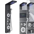 Miniatyrbillede 1 af 2: Bruserpanel, Regn hovedbruser, Digital temperaturvisning,sort-F-8006