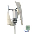 Miniatyrbillede 1 af 2: Vindmøllegenerator, Vertikal Design, Høj Effektivitet,Med MPPT-controller, 2000W med blæser, 12V