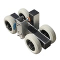Miniatyrbillede 1 af 5: Bordplade Transportvogn, 200 kg Kapacitet, Rustfrit Stål Konstruktion,1 Sæt