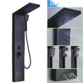 Miniatyrbild 1 av 2: LED Duschpanel, 4/5 Stegs Duschfunktion, Väggmonterad Design,Svart-F-6004