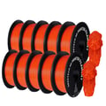 Miniatyrbillede 1 af 2: Geeetech PETG filament, 10 kg holdbart materiale, 1,75 mm diameter, lav skrumpning,Orange