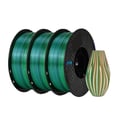 Miniatyrbillede 1 af 2: 3D-printer filament, silke finish, 3 kg spole,3kg Blå Grøn Ora