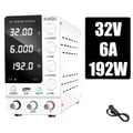 Miniatyrbillede 1 af 2: Justerbar DC-strømforsyning, udgangsspænding 32V, udgangsstrøm 6A,Hvid 32V6A, AC 220V