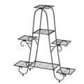 Miniatyrbillede 1 af 5: Metal Planteholder, 7 Niveauer, 20 kg Kapacitet,sort