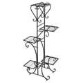 Miniatyrbillede 1 af 5: Høj Plantehylde, 5-Lags Design, Holdbar Metal Konstruktion,sort
