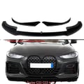 Miniatyrbillede 1 af 5: Front Bumper Lip, Glansfuld Finish, Aerodynamisk Design,Glansende Sort