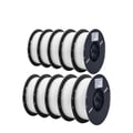 Miniatyrbillede 1 af 2: PLA filament, til 3D-printer, 1,75 mm diameter, 1 kg rulle, 10 kg PLA hvid