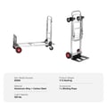 Miniatyrbild 1 av 2: Fällbar Handtruck, Aluminiumlegering, Sammanläggbar Design,300 lbs Silver