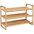 Miniatyrbillede 1 af 5: Sko Rack, 3-lags Organisation, Miljøvenlig Bambus,Naturligt Træ, 76x33x51 cm