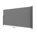 Miniatyrbillede 1 af 2: Retractable Side Awning, Polyester Sejl, Manuel Betjening, Jernramme,200X300cm Grå