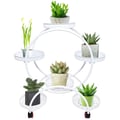 Miniatyrbillede 1 af 5: Plantehylde, Smedejern, 6 Store Bakker,HVID