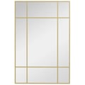 Miniatyrbild 1 av 2: Väggspegel, Rektangulär Form, Metallram,90X2X60 cm, Guld