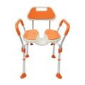 Miniatyrbild 1 av 5: Duschstol, Justerbar Höjd, Antiglid Säkerhetsfunktioner,Orange