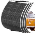 Miniatyrbillede 1 af 2: Fleksibel Solpanel, 100W Maksimal Effekt, Letvægtsdesign,100W 4stk