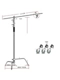 Miniatyrbillede 1 af 2: Fotografi C-Stand, Max Højde 260 cm, 40" Grip Arm,2.6M med hjul