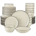Pikkukuva 1 / 2: Beige keraaminen astiastosetti, 24 tai 48 osan vaihtoehdot, elegantti spiraalimuotoilu,48 kappaletta