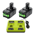 Miniatyrbild 1 av 2: Batteribyte, 8000mAh kapacitet, litiumjon, kompatibel med Ryobi,2X8.0 Med 6A Laddare