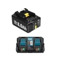 Miniatyrbillede 1 af 2: Batteri til elværktøj, 8000mAh kapacitet, kompatibel med BL1830,1X8.0Ah1X6A Oplader