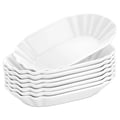 Miniatyrbillede 1 af 2: Keramiske Snacktallerkener, Oval Form, Solid Design,8-Stykke
