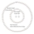 Miniatyrbillede 1 af 5: 925 Sterling Perle Smykkesæt, Halskæde 50,8 cm, Armbånd 22,8 cm,lyserød, sølv