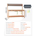 Miniatyrbillede 1 af 5: Mud Kitchen Legetøjssæt, Cedertræ, To Vask, Justerbar Højde,1Sæt