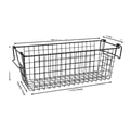 Miniatyrbillede 1 af 5: Opbevaringskurve, Stabelbart Design, Holdbar Jernkonstruktion,sort
