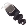 Miniatyrbillede 1 af 2: Body Wave Lace Closure, Remy Hår, Håndbundet, 150% Tæthed,4x4 Lukning Kun, 24tommer