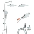 Miniatyrbild 1 av 2: Duschsystem, Handhållen Funktion, Modern Design, Krom