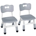 Miniatyrbild 1 av 2: Barnstol, Höjdjusterbar, Stabil och Ergonomisk Design,Grå - 2 Pack