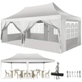 Miniatyrbillede 1 af 2: Pop Up Pavillon, Vandtæt Tag, Justerbar Højde,Hvid