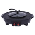 Miniatyrbillede 1 af 5: Elektrisk Grill & Hot Pot, 2000W Effekt, Non-Stick Overflade,sort