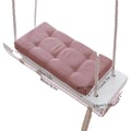 Miniatyrbillede 1 af 5: Trægyngesæde, Polstret Komfort, Justerbart Hampesejl,Pink