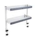 Miniatyrbillede 1 af 5: Skrivebordsreol, Klem-design, 2-niveau Opbevaring,HVID