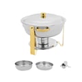 Pikkukuva 1 / 5: Chafing Dish -setti, 2-osainen, tyylikäs ruostumaton teräsrakenne, HARMAA