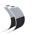 Miniatyrbillede 1 af 2: Solpanel, Monokrystallinsk, Fleksibel Design,200w 2stk 100w sæt