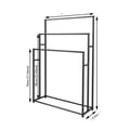Miniatyrbillede 1 af 5: Håndklædeholder, 3-lags design, pladsbesparende opbevaring,sort